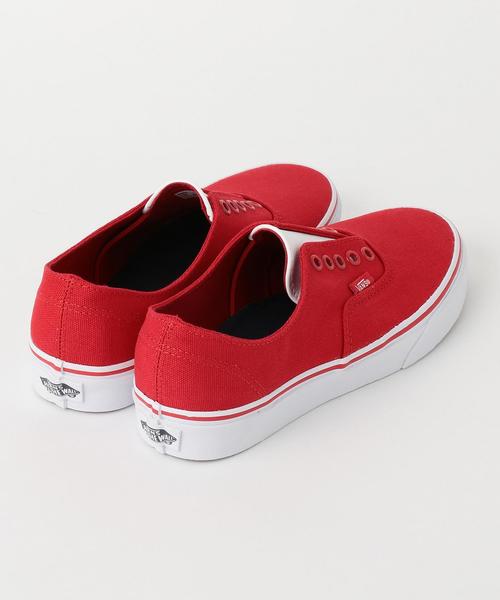 VANS（バンズ）の「【国内exclusive】＜VANS（バンズ）＞AUTHENTIC オーセンティックスリッポン（スリッポン・レディース・レッド/オフホワイト/ダークグレー・6h/5/4h/5h/6）」の4枚目の写真