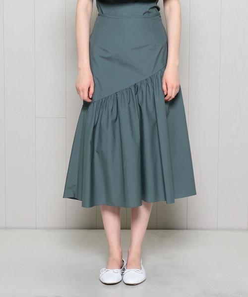 H　BEAUTY&YOUTH UNITED ARROWS（エイチビューティーアンドユースユナイテッドアローズ）の「＜H＞TYP FRILL SKIRT/ｽｶｰﾄ ◆（スカート・レディース・オリーブ/ブラック・MEDIUM/SMALL）」の3枚目の写真