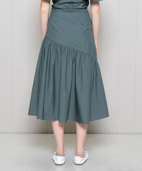 H　BEAUTY&YOUTH UNITED ARROWS（エイチビューティーアンドユースユナイテッドアローズ）の「＜H＞TYP FRILL SKIRT/ｽｶｰﾄ ◆（スカート・レディース・オリーブ/ブラック・MEDIUM/SMALL）」の7枚目の写真