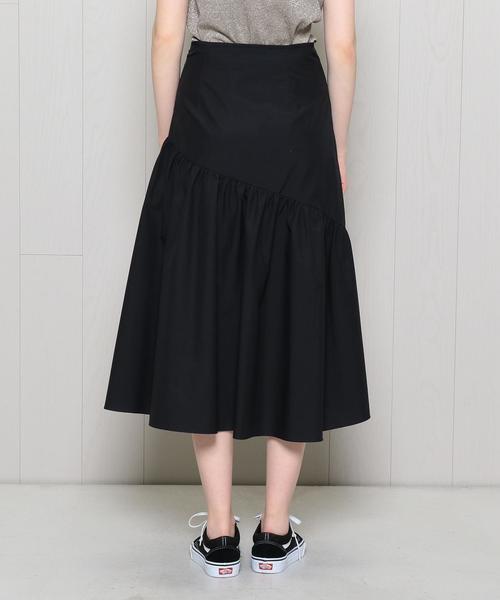 H　BEAUTY&YOUTH UNITED ARROWS（エイチビューティーアンドユースユナイテッドアローズ）の「＜H＞TYP FRILL SKIRT/ｽｶｰﾄ ◆（スカート・レディース・オリーブ/ブラック・MEDIUM/SMALL）」の5枚目の写真