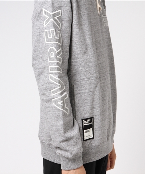 AVIREX（アヴィレックス）の「【直営店限定】L/S STRETCH PULLOVER PARKA/　長袖　ストレッチ　プルオーバーパーカー（パーカー・メンズ・オフホワイト/ブラック/ネイビー/ライトブルーグレー・LARGE/XX-LARGE/MEDIUM/X-LARGE）」の6枚目の写真