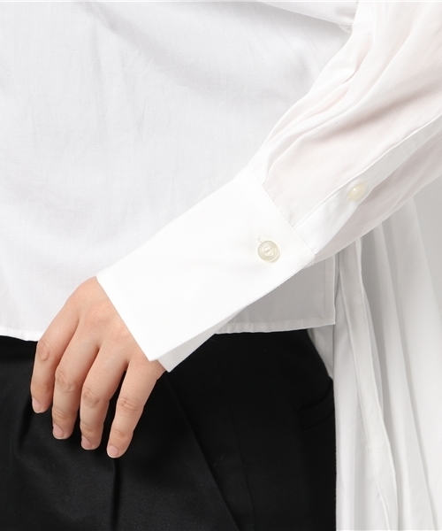 シャツ/ブラウス(長袖/七分) CLANE BACK LONG DRAPE BIG SHIRTS CLANE（クラネ）の「BACK LONG DRAPE BIG SHIRTS（シャツ/ブラウス