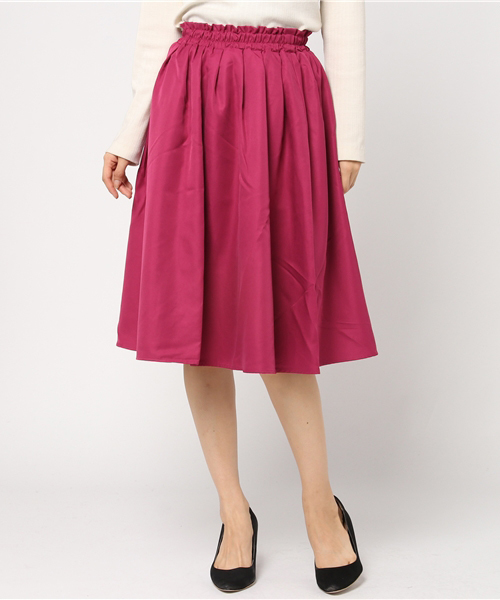 Honeys(ハニーズ)の「フレアスカート(スカート・レディース・レッド/ピンク/グリーン/イエロー・L/M/S)」の3枚目の写真