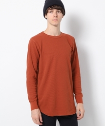 GLOBAL WORK | 【発熱・保温・保湿】ワッフルロングクルーネック/765422(Tシャツ/カットソー)