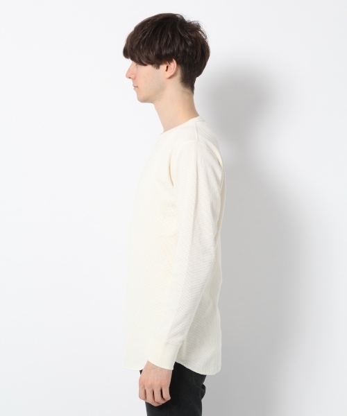 GLOBAL WORK（グローバルワーク）の「【発熱・保温・保湿】ワッフルロングクルーネック/765422（Tシャツ/カットソー・メンズ・ホワイト/ネイビー/カーキ/レッド/グレー・LARGE/X-LARGE/MEDIUM/SMALL）」の11枚目の写真