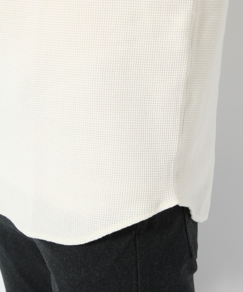 GLOBAL WORK（グローバルワーク）の「【発熱・保温・保湿】ワッフルロングクルーネック/765422（Tシャツ/カットソー・メンズ・ホワイト/ネイビー/カーキ/レッド/グレー・LARGE/X-LARGE/MEDIUM/SMALL）」の16枚目の写真