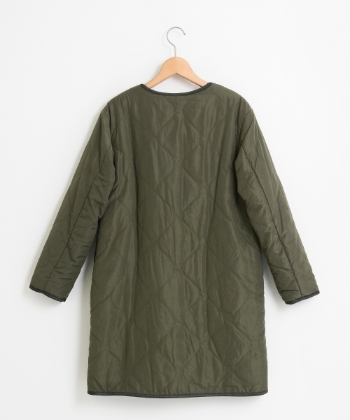 le.coeur blanc(ルクールブラン)の「ボア×キルティングリバーシブルコート(その他アウター・レディース・ブラック/アイボリー/カーキ・38)」の4枚目の写真