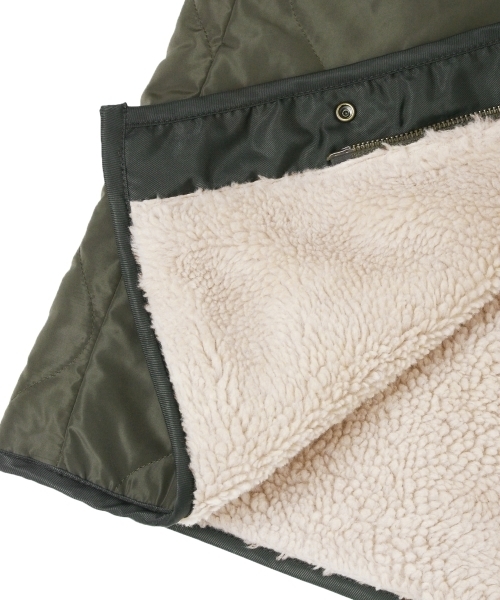 le.coeur blanc(ルクールブラン)の「ボア×キルティングリバーシブルコート(その他アウター・レディース・ブラック/アイボリー/カーキ・38)」の13枚目の写真