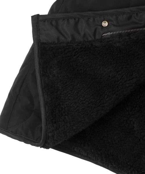 le.coeur blanc(ルクールブラン)の「ボア×キルティングリバーシブルコート(その他アウター・レディース・ブラック/アイボリー/カーキ・38)」の14枚目の写真