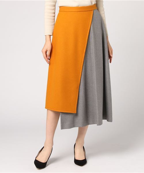 PEGGY LANA（ペギーラナ）の「Asymmetry Flare SK（スカート・レディース・ベージュ/イエロー系その他・1/2）」の10枚目の写真