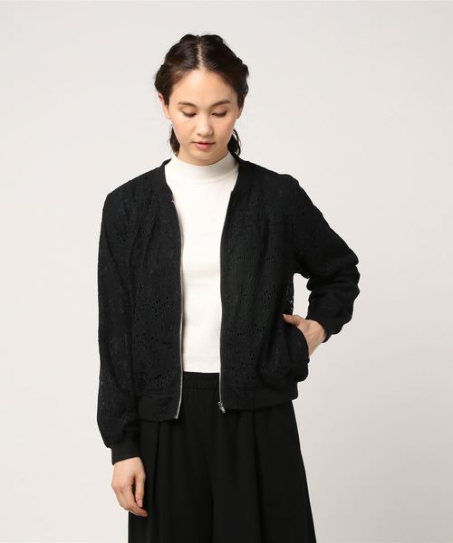 LBC(エルビーシー)の「レースブルゾン (ブルゾン・レディース・ブラック/ピンク・LARGE/MEDIUM)」の6枚目の写真