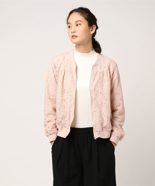 LBC(エルビーシー)の「レースブルゾン (ブルゾン・レディース・ブラック/ピンク・LARGE/MEDIUM)」の7枚目の写真