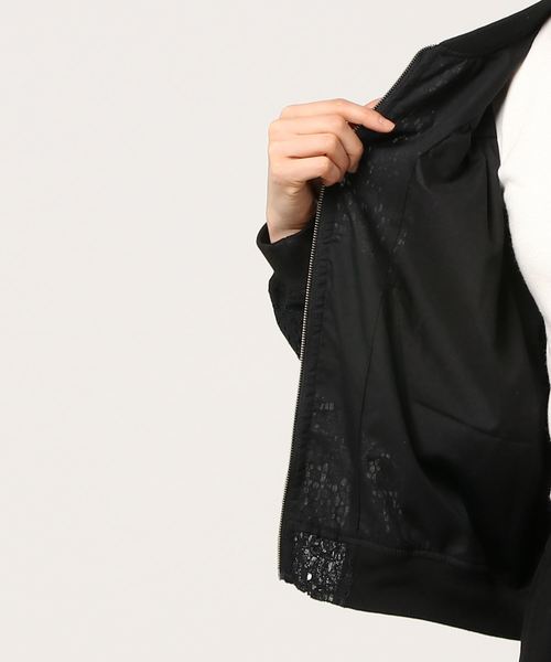LBC(エルビーシー)の「レースブルゾン (ブルゾン・レディース・ブラック/ピンク・LARGE/MEDIUM)」の5枚目の写真