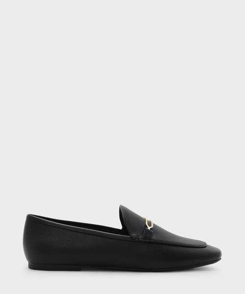 CHARLES & KEITH(チャールズ & キース)の「メタルディテールペニーローファー / METALLIC DETAIL PENNY LOAFERS(ローファー・レディース・ピンク/ライトベージュ/ブラック・25cm/23cm/24.5cm/22.5cm/23.5cm)」の2枚目の写真