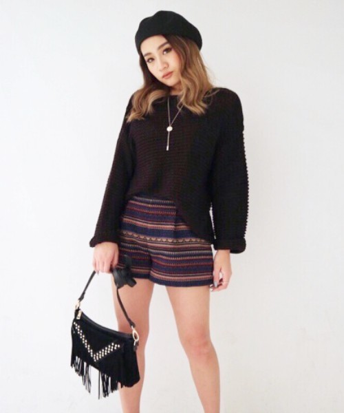 EGOIST（エゴイスト）の「エスニック柄ショートパンツ（その他パンツ・レディース・ブルー/グレー・SMALL/MEDIUM）」の6枚目の写真