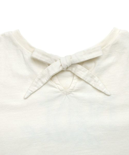 MAJESTIC LEGON（マジェスティックレゴン）の「∞バックリボンロゴT（Tシャツ/カットソー・レディース・アイボリー/ピンク/チャコールグレー・MEDIUM）」の17枚目の写真