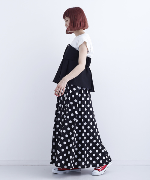 MERLOT(メルロー)の「ビスチェ付きカットソー712-6527(Tシャツ/カットソー・レディース・ブラック/ネイビー/イエロー/グリーン・FREE)」の22枚目の写真