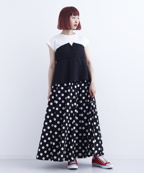 MERLOT(メルロー)の「ビスチェ付きカットソー712-6527(Tシャツ/カットソー・レディース・ブラック/ネイビー/イエロー/グリーン・FREE)」の21枚目の写真
