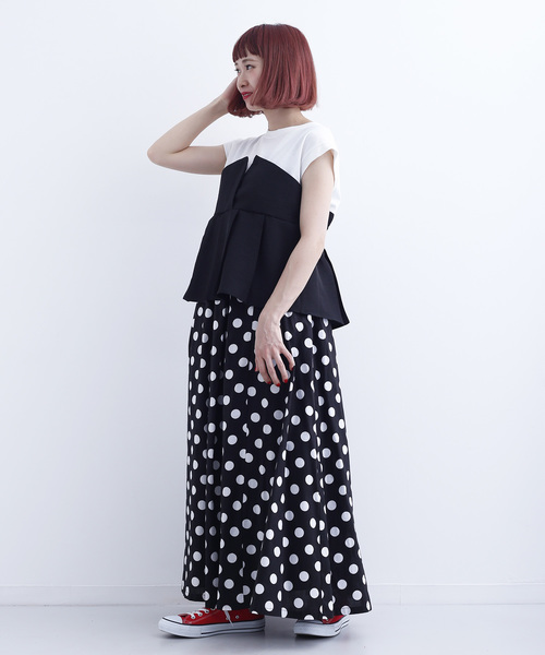 MERLOT(メルロー)の「ビスチェ付きカットソー712-6527(Tシャツ/カットソー・レディース・ブラック/ネイビー/イエロー/グリーン・FREE)」の19枚目の写真