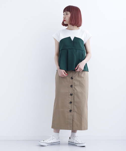 MERLOT(メルロー)の「ビスチェ付きカットソー712-6527(Tシャツ/カットソー・レディース・ブラック/ネイビー/イエロー/グリーン・FREE)」の18枚目の写真