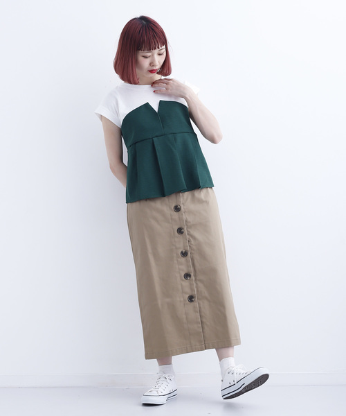 MERLOT(メルロー)の「ビスチェ付きカットソー712-6527(Tシャツ/カットソー・レディース・ブラック/ネイビー/イエロー/グリーン・FREE)」の17枚目の写真