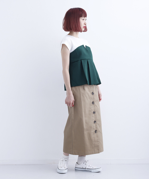 MERLOT(メルロー)の「ビスチェ付きカットソー712-6527(Tシャツ/カットソー・レディース・ブラック/ネイビー/イエロー/グリーン・FREE)」の15枚目の写真