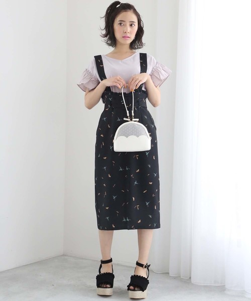 one after another NICE CLAUP(ワンアフターアナザーナイスクラップ)の「袖フリル切替えTシャツ(Tシャツ/カットソー・レディース・ベージュ/オフホワイト/サックスブルー/ラベンダー/スミクロ・FREE)」の8枚目の写真