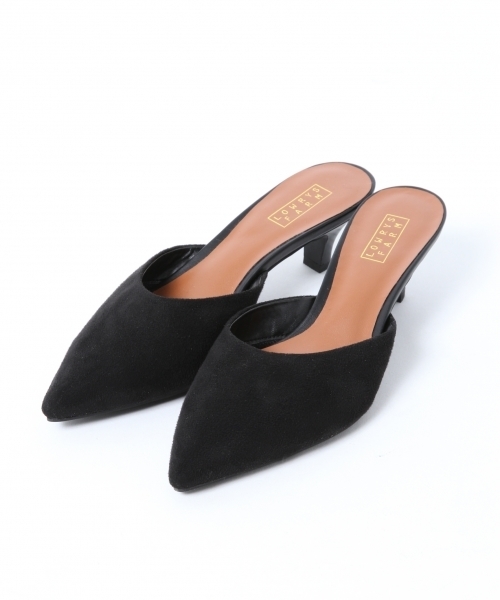 LOWRYS FARM（ローリーズファーム）の「ポインテッドヒールミュール　801000（サンダル・レディース・ブラック/ベージュ/チェック・MEDIUM/LARGE）」の4枚目の写真