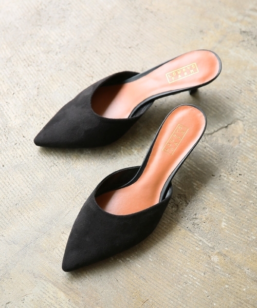 LOWRYS FARM（ローリーズファーム）の「ポインテッドヒールミュール　801000（サンダル・レディース・ブラック/ベージュ/チェック・MEDIUM/LARGE）」の9枚目の写真