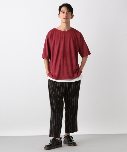 RAGEBLUE（レイジブルー）の「フェイクスウェードドロップクルー/802474（Tシャツ/カットソー・メンズ・ベージュ/ネイビー/ブルー/ワインレッド・SMALL/MEDIUM/LARGE）」の18枚目の写真