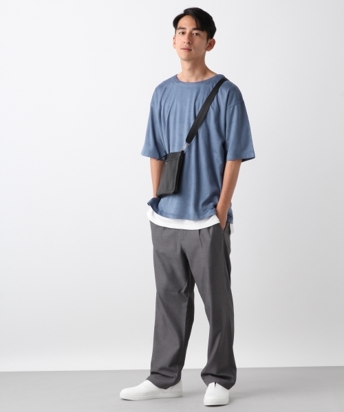 RAGEBLUE（レイジブルー）の「フェイクスウェードドロップクルー/802474（Tシャツ/カットソー・メンズ・ベージュ/ネイビー/ブルー/ワインレッド・SMALL/MEDIUM/LARGE）」の17枚目の写真