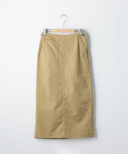 coen（コーエン）の「【追加生産決定・WEB限定】ベイカーストレッチタイトロングスカート（スカート・レディース・ベージュ・SMALL/MEDIUM/LARGE）」の2枚目の写真