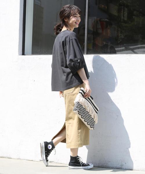 coen（コーエン）の「【追加生産決定・WEB限定】ベイカーストレッチタイトロングスカート（スカート・レディース・ベージュ・SMALL/MEDIUM/LARGE）」の15枚目の写真