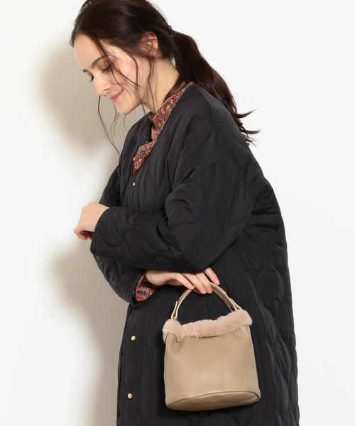 LAURA DI MAGGIO（ローラディマッジオ）の「[別注]LAURA DI MAGGIO KFC FURTRIM 2WAYバッグ ◆（ショルダーバッグ・レディース・ブラック/ベージュ/ワインレッド・FREE）」の10枚目の写真