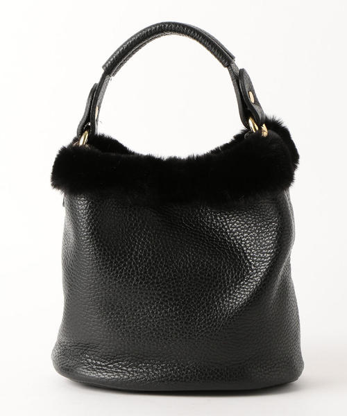 LAURA DI MAGGIO（ローラディマッジオ）の「[別注]LAURA DI MAGGIO KFC FURTRIM 2WAYバッグ ◆（ショルダーバッグ・レディース・ブラック/ベージュ/ワインレッド・FREE）」の13枚目の写真