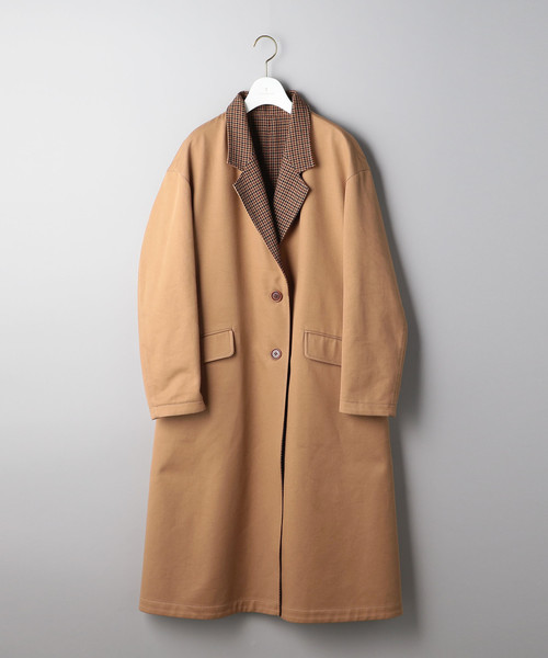 UNITED ARROWS（ユナイテッドアローズ）の「UGMSC チェック リバーシブル コート（チェスターコート・レディース・ベージュ・38/36）」の15枚目の写真