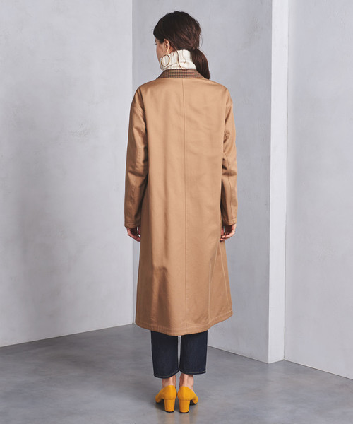 UNITED ARROWS（ユナイテッドアローズ）の「UGMSC チェック リバーシブル コート（チェスターコート・レディース・ベージュ・38/36）」の12枚目の写真