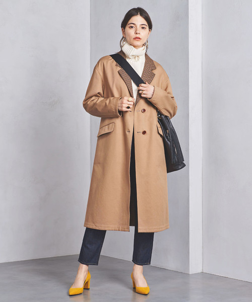 UNITED ARROWS（ユナイテッドアローズ）の「UGMSC チェック リバーシブル コート（チェスターコート・レディース・ベージュ・38/36）」の9枚目の写真