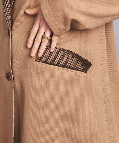 UNITED ARROWS（ユナイテッドアローズ）の「UGMSC チェック リバーシブル コート（チェスターコート・レディース・ベージュ・38/36）」の6枚目の写真