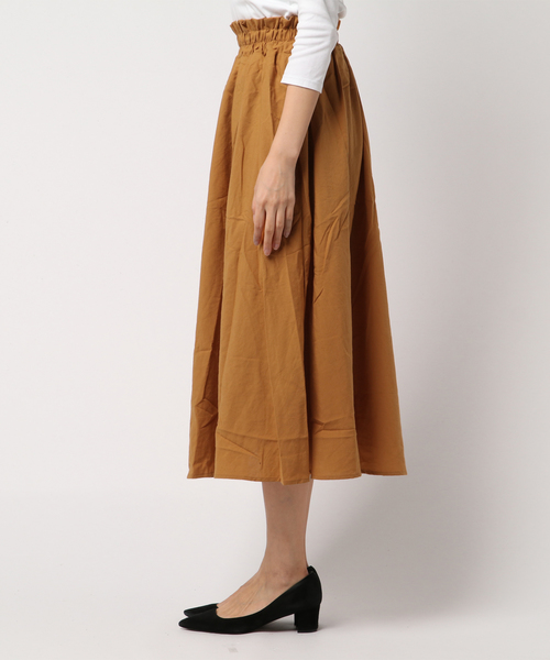 coca（coca）（コカ）の「ウエストギャザーフレアロングスカート（スカート・レディース・ブラック/ベージュ/マスタード/パープル/ブラウン/カーキ・ONE SIZE）」の22枚目の写真