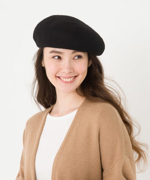 ikka(イッカ)の「バスクベレー帽(ハンチング/ベレー帽)」|ブラック