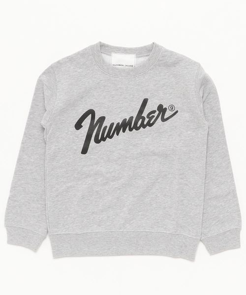 NUMBER (N)INE(ナンバーナイン)の「kids キッズ ロゴクルーネックスウェット(スウェット・キッズ・ブラック/ブラック系その他2/ブラック系その他3/グレー/グレー系その他2/グレー系その他3・130cm(120-130cm)/150cm(140-150cm))」の5枚目の写真