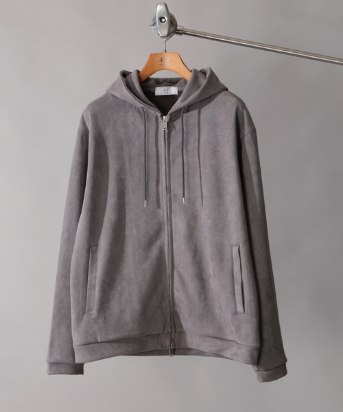 417 EDIFICE(フォーワンセブンエディフィス)の「◆フェイク スウェード フードパーカー(パーカー・メンズ・ブラック/グレー/キャメル・S/M/L)」の3枚目の写真