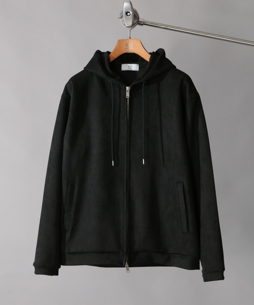 417 EDIFICE(フォーワンセブンエディフィス)の「◆フェイク スウェード フードパーカー(パーカー・メンズ・ブラック/グレー/キャメル・S/M/L)」の2枚目の写真