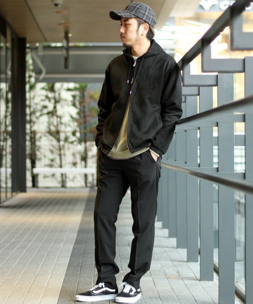 417 EDIFICE(フォーワンセブンエディフィス)の「◆フェイク スウェード フードパーカー(パーカー・メンズ・ブラック/グレー/キャメル・S/M/L)」の5枚目の写真