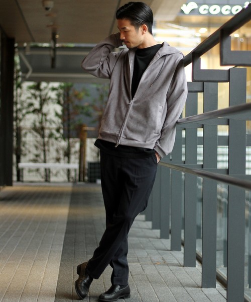 417 EDIFICE(フォーワンセブンエディフィス)の「◆フェイク スウェード フードパーカー(パーカー・メンズ・ブラック/グレー/キャメル・S/M/L)」の7枚目の写真