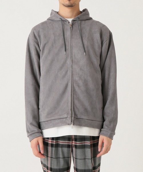 417 EDIFICE(フォーワンセブンエディフィス)の「◆フェイク スウェード フードパーカー(パーカー・メンズ・ブラック/グレー/キャメル・S/M/L)」の10枚目の写真