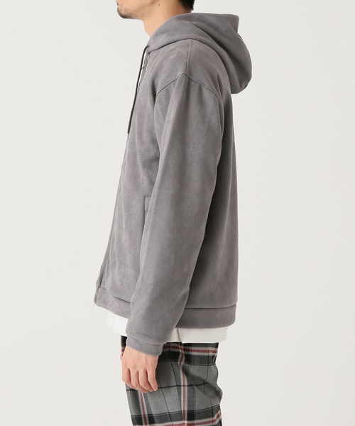 417 EDIFICE(フォーワンセブンエディフィス)の「◆フェイク スウェード フードパーカー(パーカー・メンズ・ブラック/グレー/キャメル・S/M/L)」の11枚目の写真