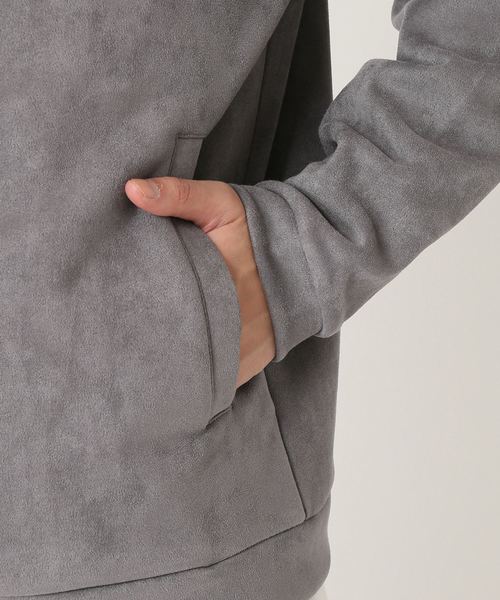 417 EDIFICE(フォーワンセブンエディフィス)の「◆フェイク スウェード フードパーカー(パーカー・メンズ・ブラック/グレー/キャメル・S/M/L)」の16枚目の写真