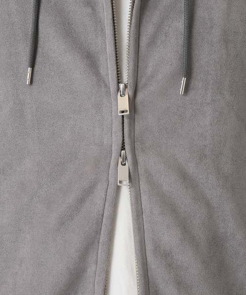 417 EDIFICE(フォーワンセブンエディフィス)の「◆フェイク スウェード フードパーカー(パーカー・メンズ・ブラック/グレー/キャメル・S/M/L)」の18枚目の写真